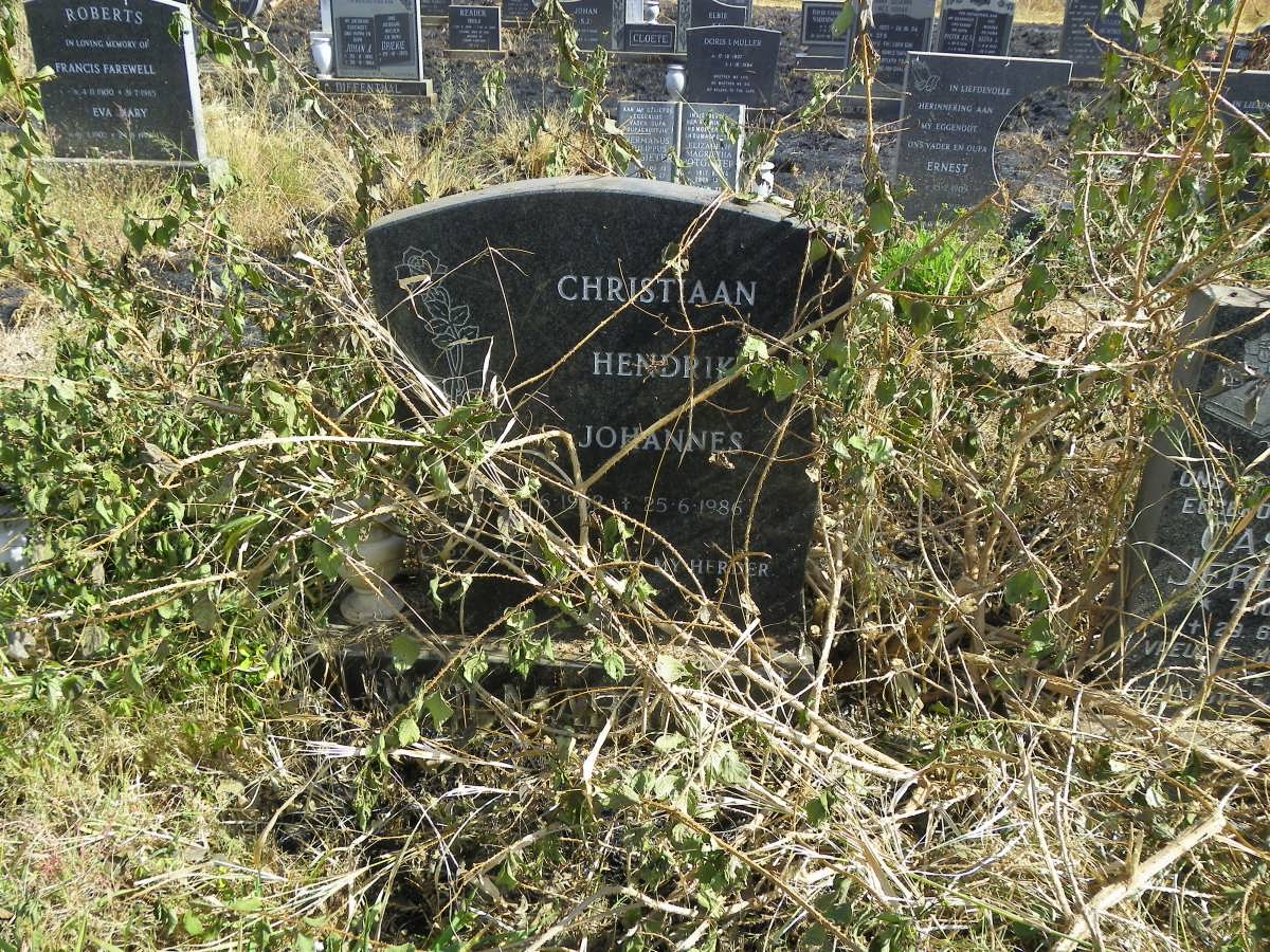 WOLMARANS Christiaan Hendrik Johannes 1952-1986