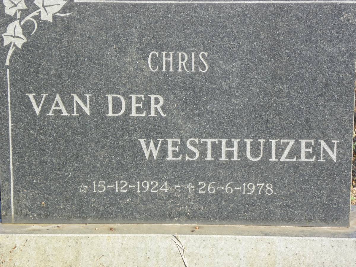 WESTHUIZEN Chris, van der 1924-1978
