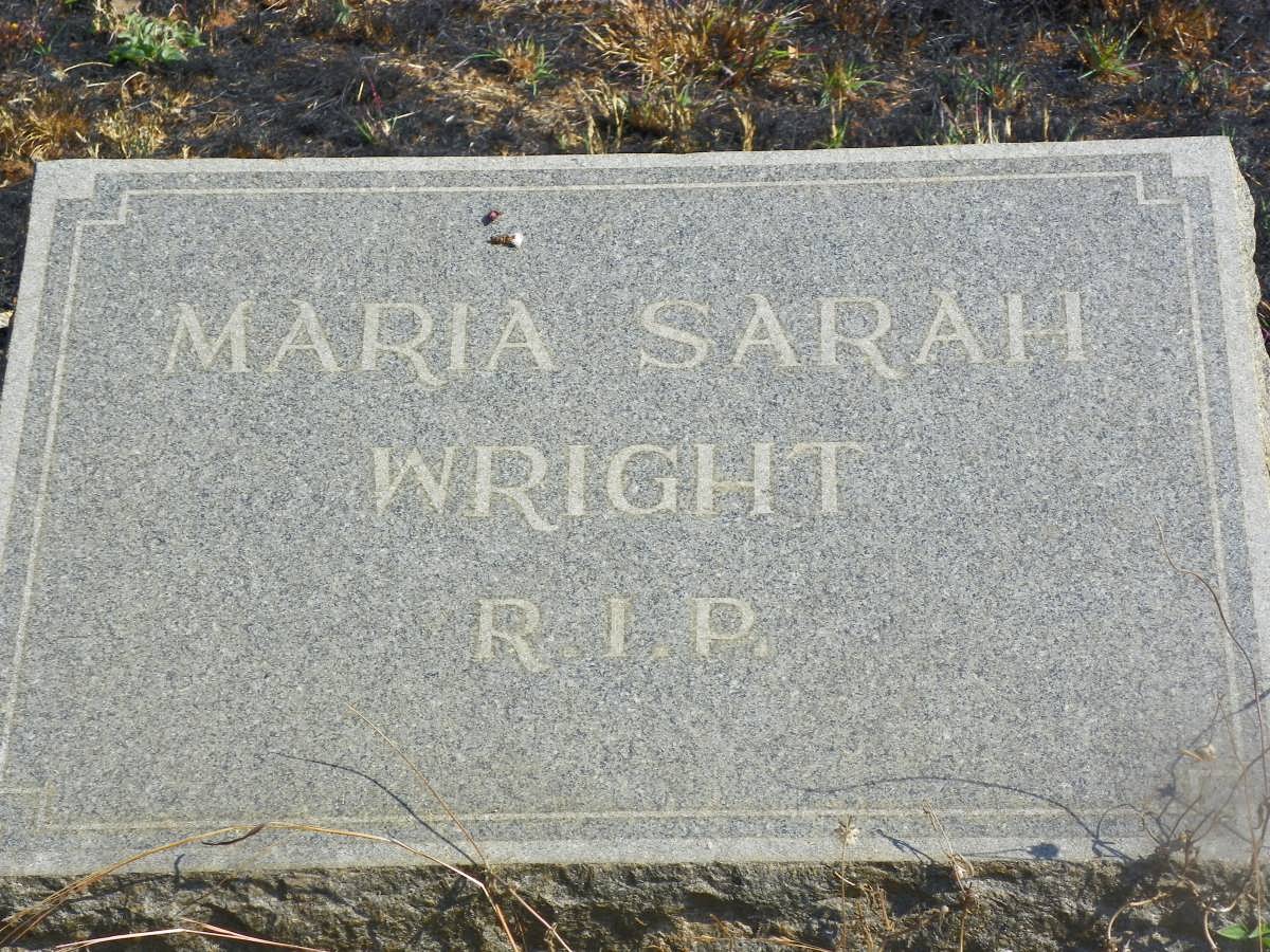 WRIGHT Maria Sarah