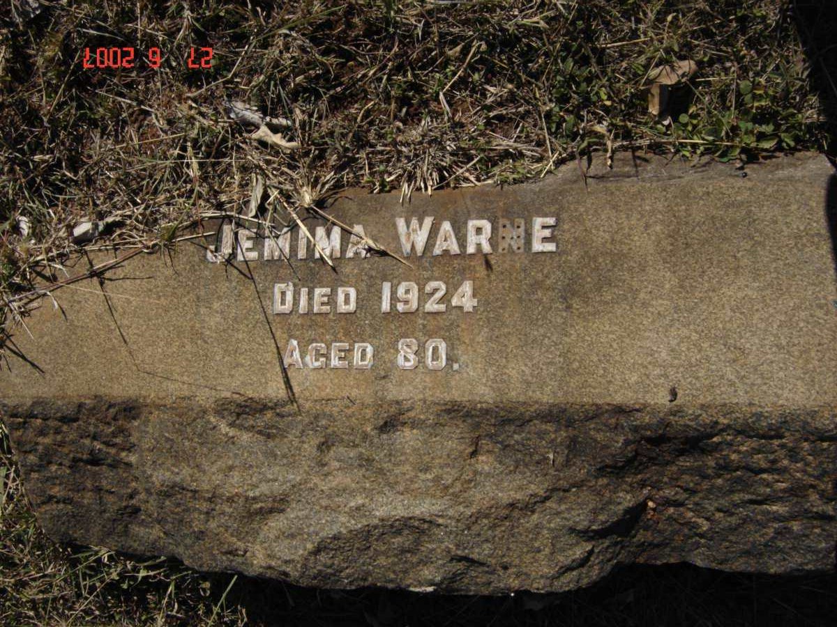 WARNE Jemima  -1924