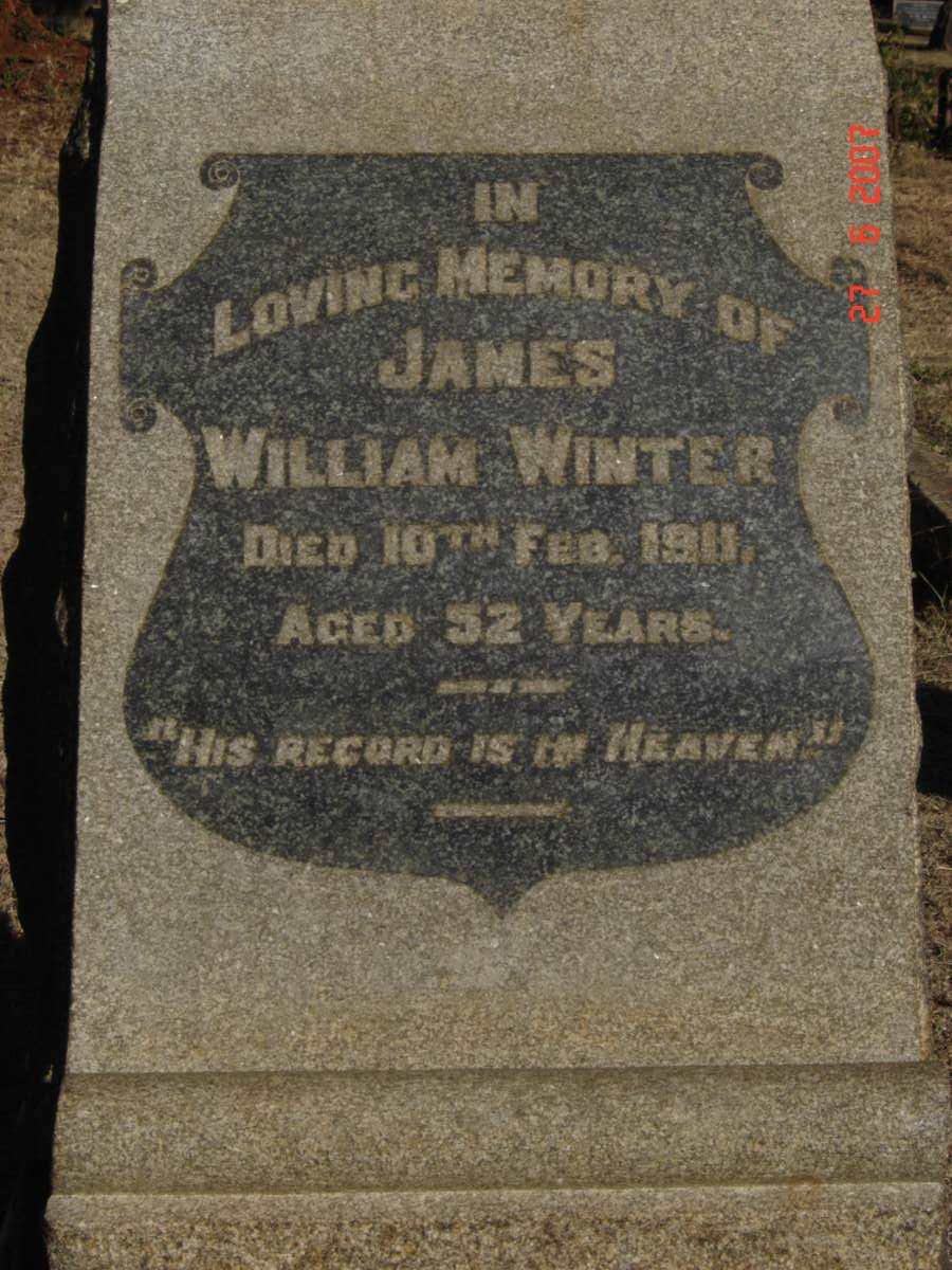 WINTER James William -1911