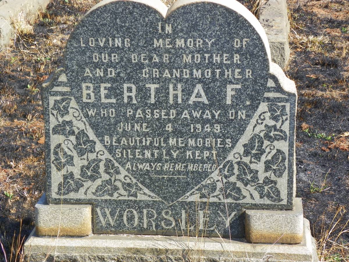 WORSLEY Bertha F. -1949