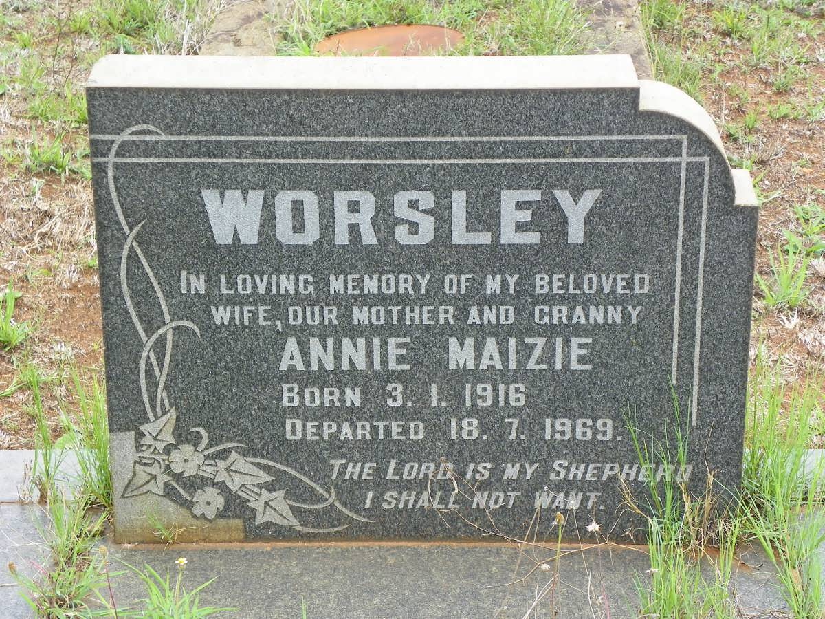 WORSLEY Annie Maizie 1916-1969
