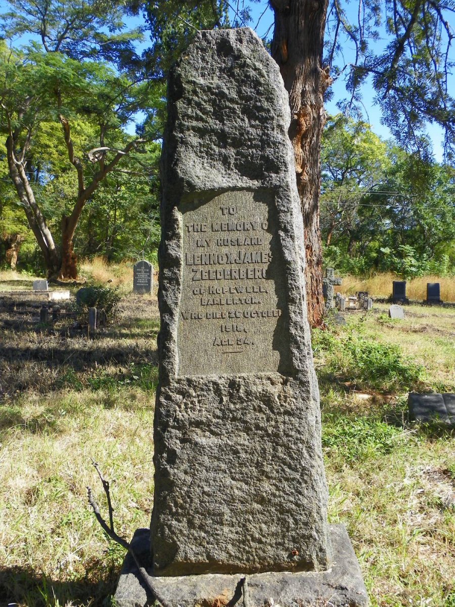 ZEEDERBERG Lennox James -1918