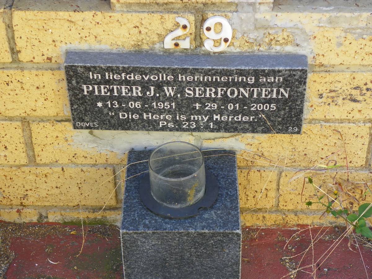SERFONTEIN Pieter J.W. 1951-2005