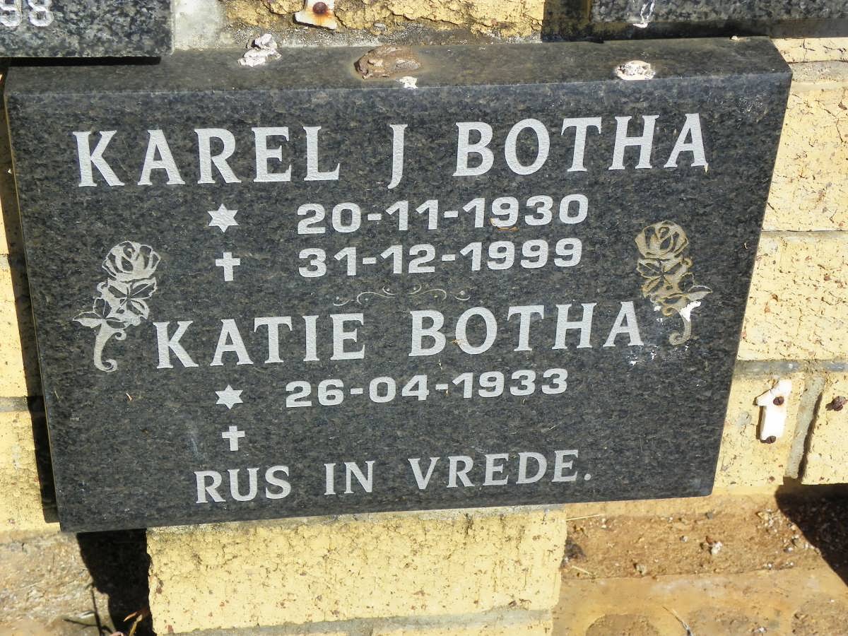 BOTHA kAREL 1930-1999 &amp; Katie 1933-