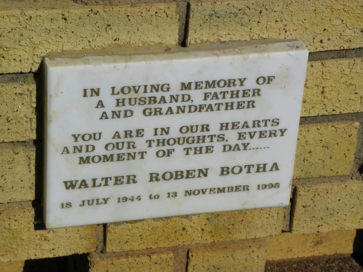 BOTHA Walter Roben 1944-1998