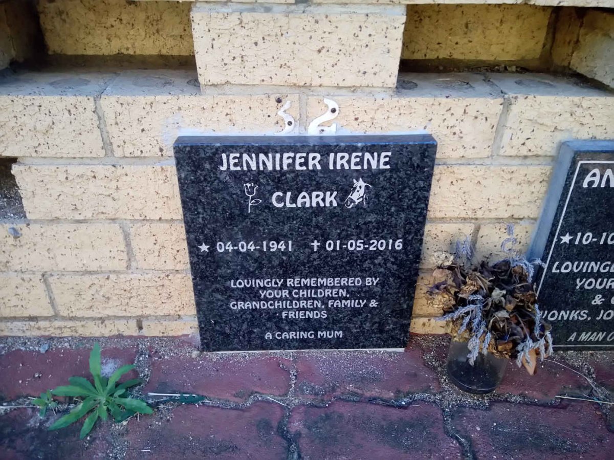 CLARK Jennifer Irene 1941-2016