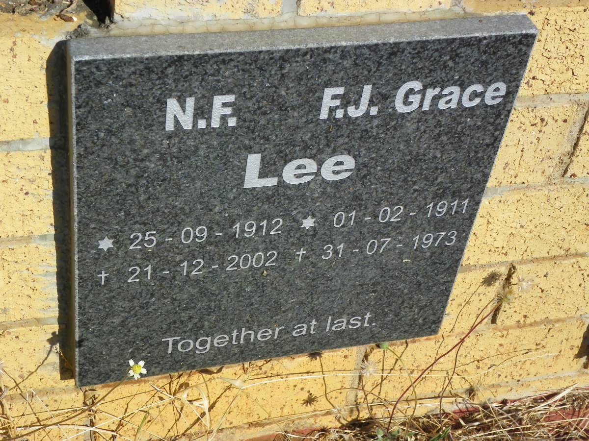 LEE N.F. 1912-2002 &amp; F.J. 1911-1973