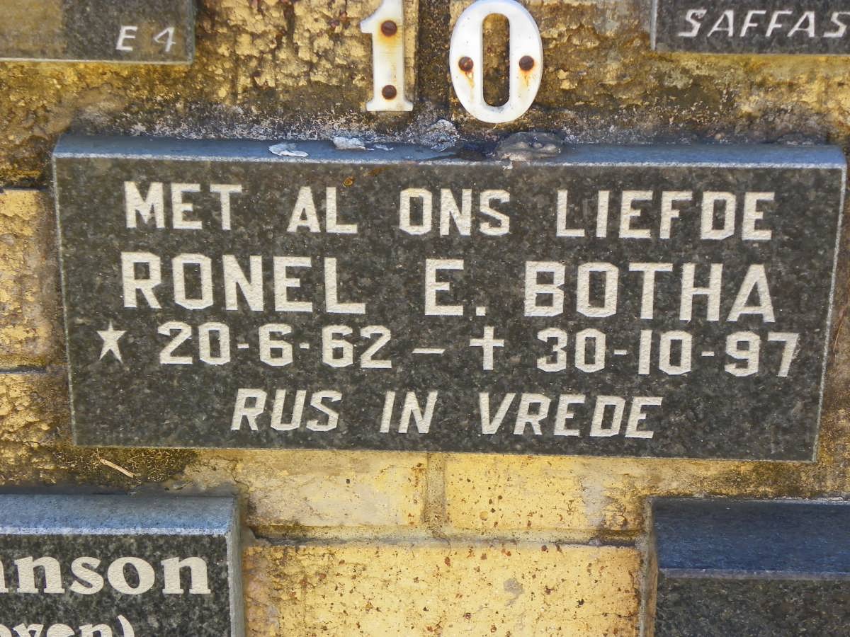 BOTHA Ronel E. 1962-1997