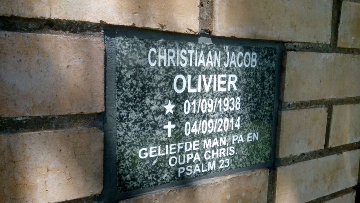 OLIVIER Christiaan Jacob 1938-2014