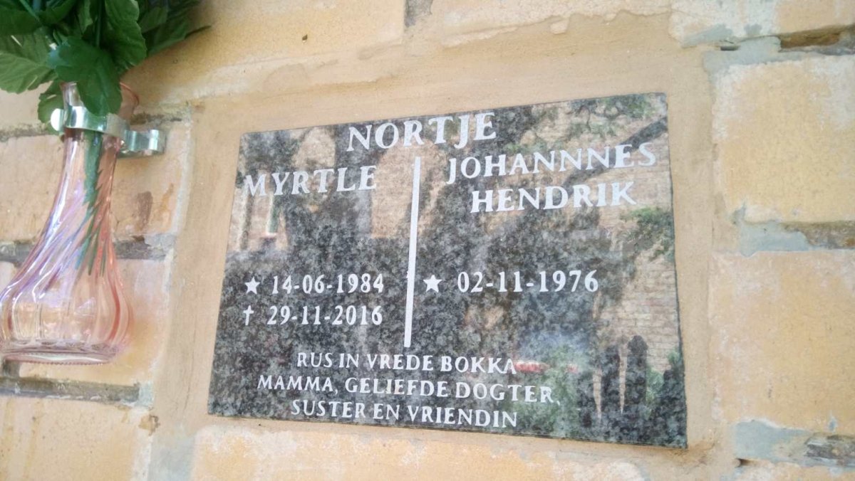 NORTJE Hendrik 1976- &amp; Myrtle 1984-2016