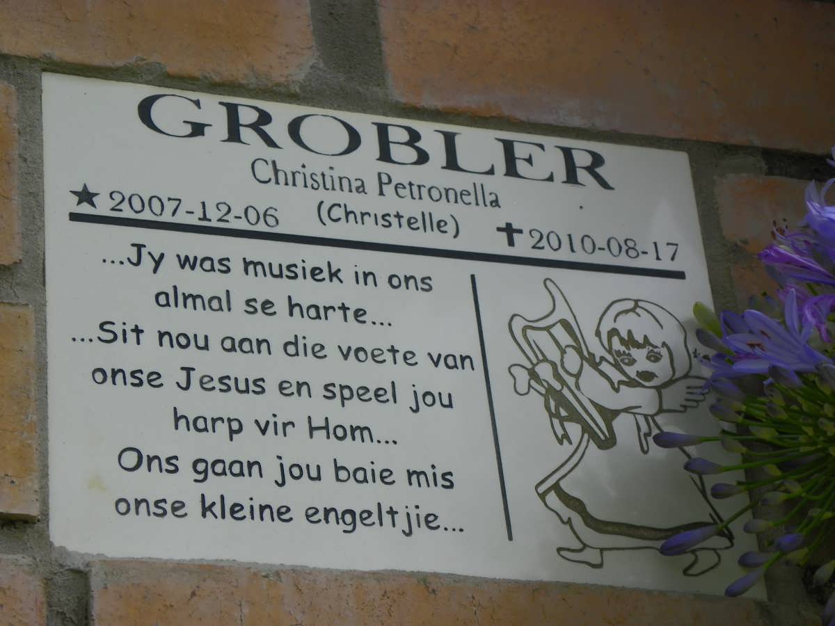 GROBLER Christina Petronella 2007-2010