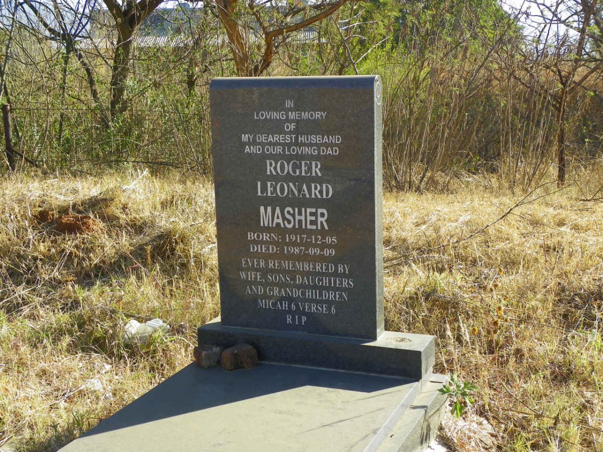 MASHER Roger Leonard 1917-1987