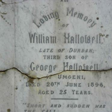 HALLOWELL William -1896