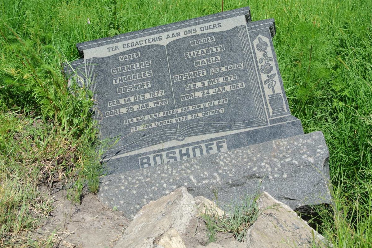 BOSHOFF Carel Thodores 1877-1936 &amp; Elizabeth Maria NAUDE 1879-1964