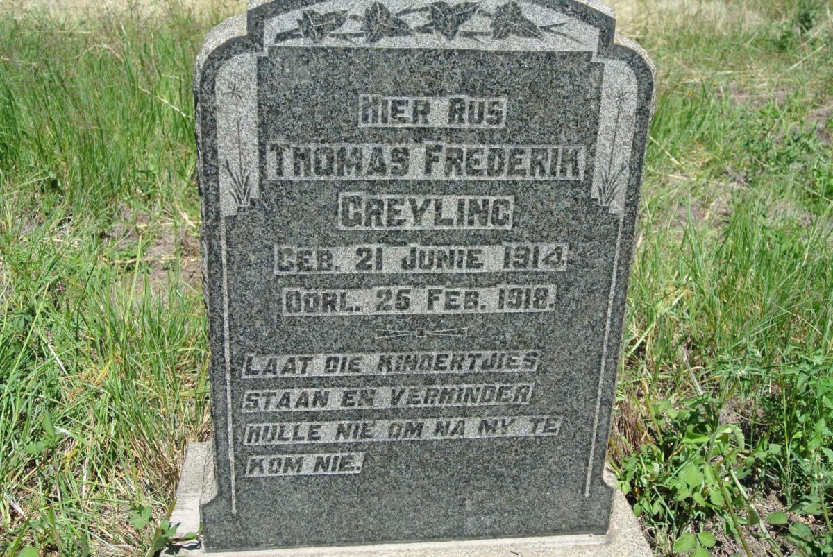 GREYLING Thomas Frederik 1914-1918
