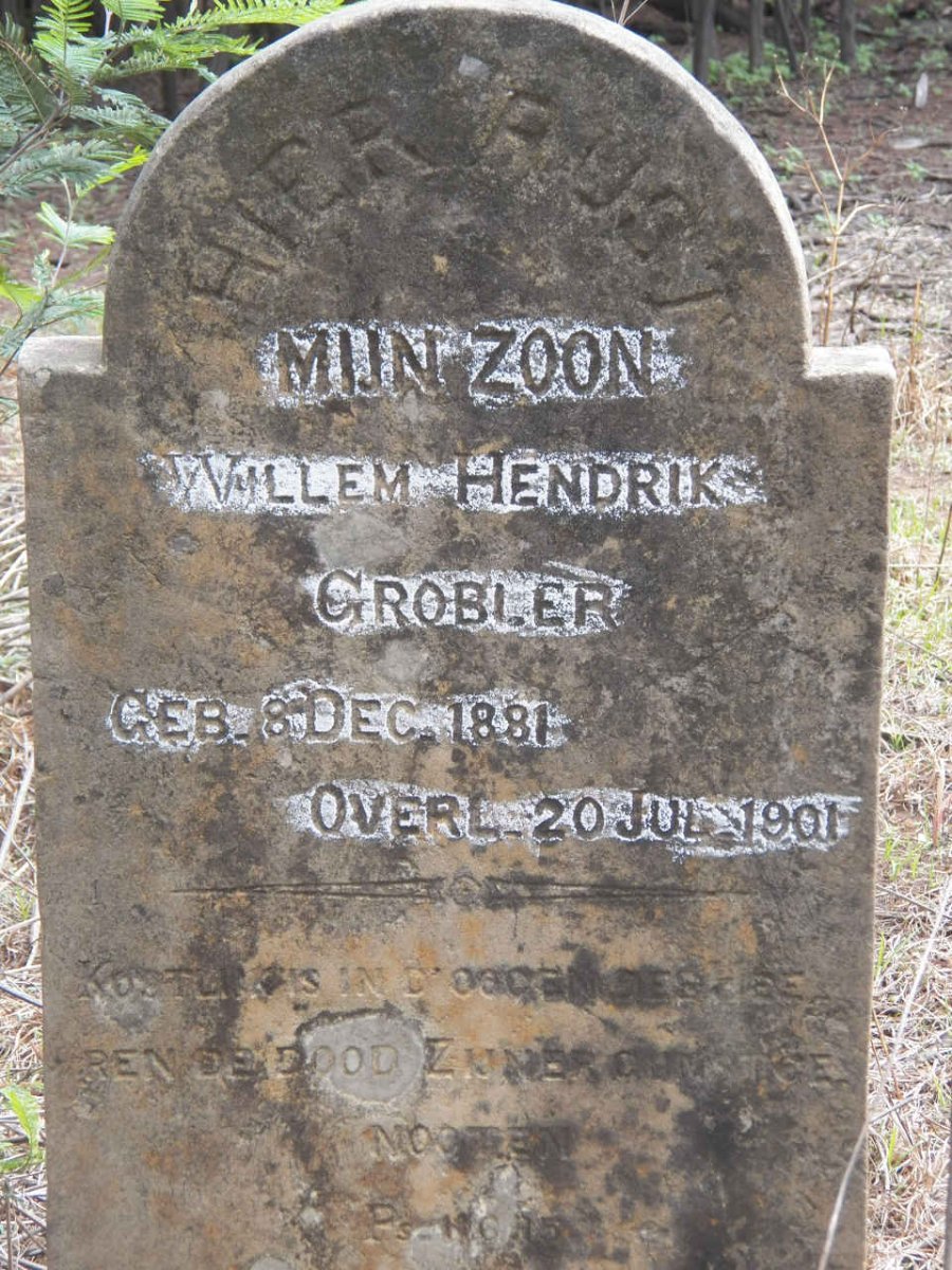 GROBLER Willem Hendrik 1881-1901