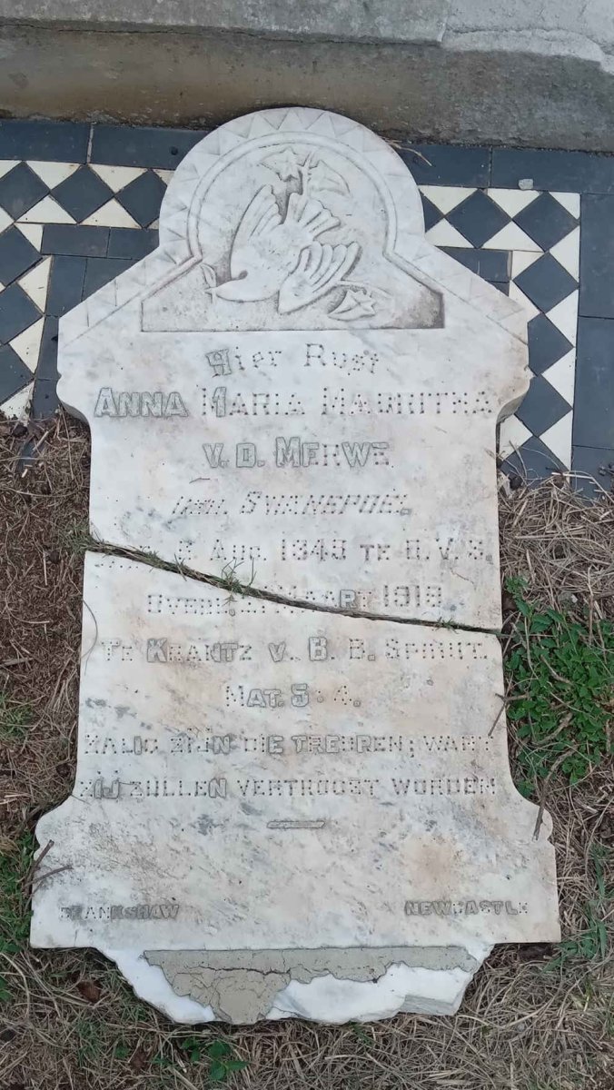 MERWE Anna Maria Magritha, v.d. nee SWANEPOEL 184?-1918