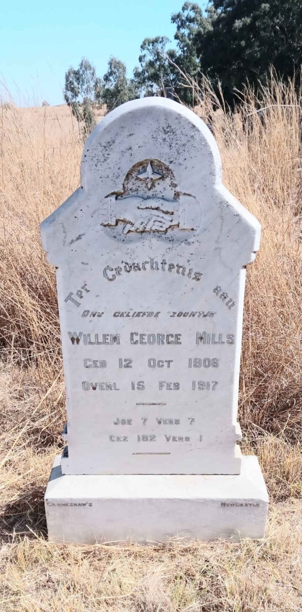 MILLS Willem George 1908-1917