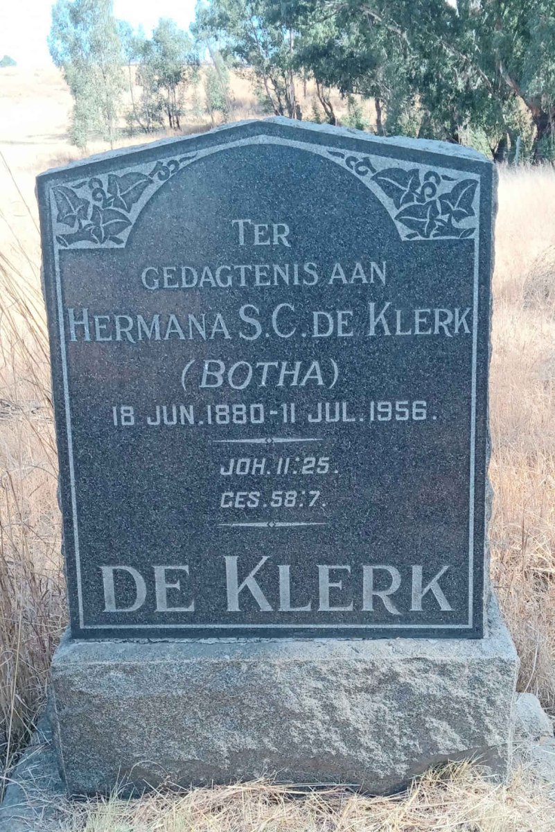 KLERK Hermana S.C., de nee BOTHA 1880-1956