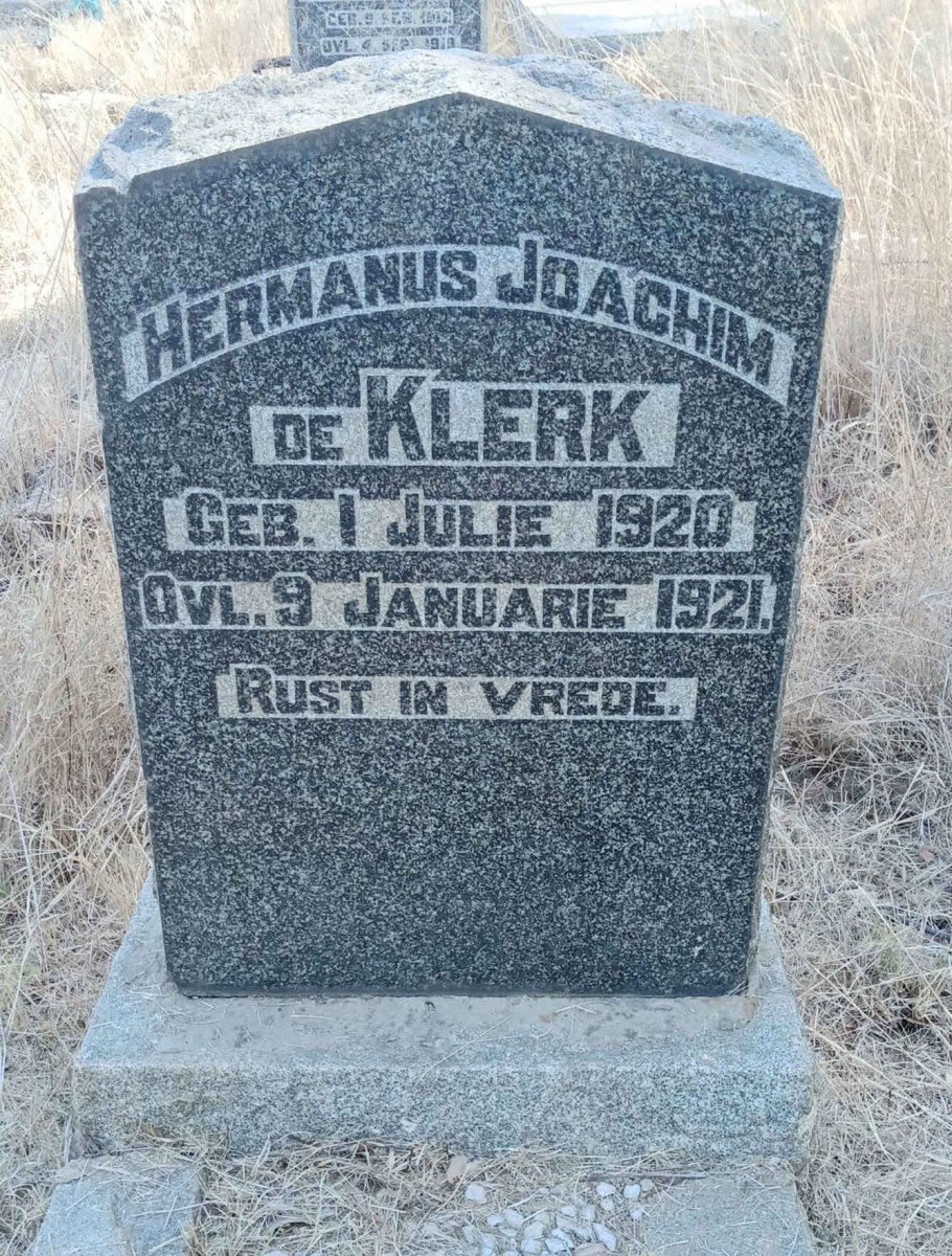 KLERK Hermanus Joachim, de 1920-1921