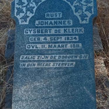 KLERK Johannes Gysbert, de 1834-1911