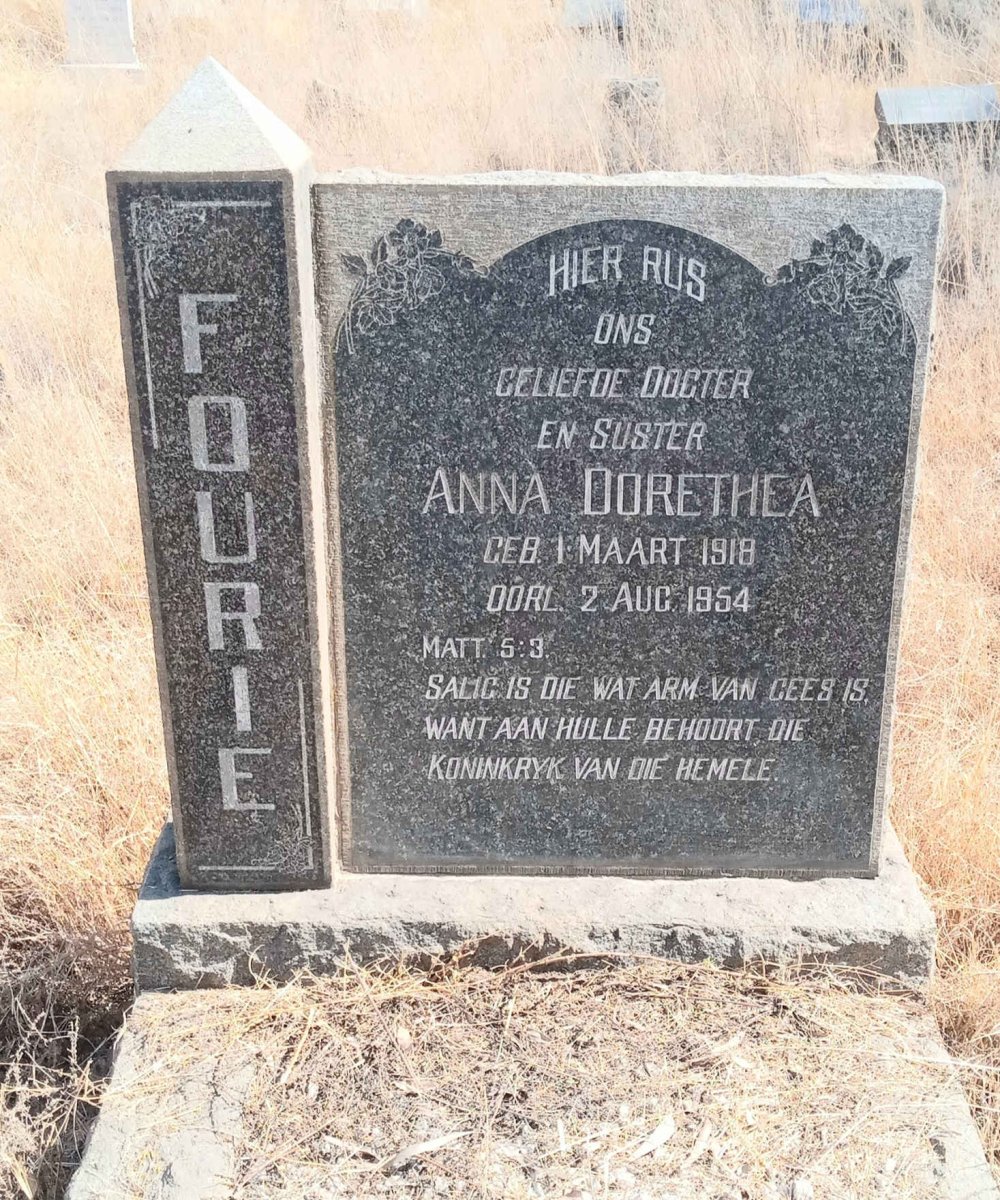 FOURIE Anna Dorethea 1918-1954