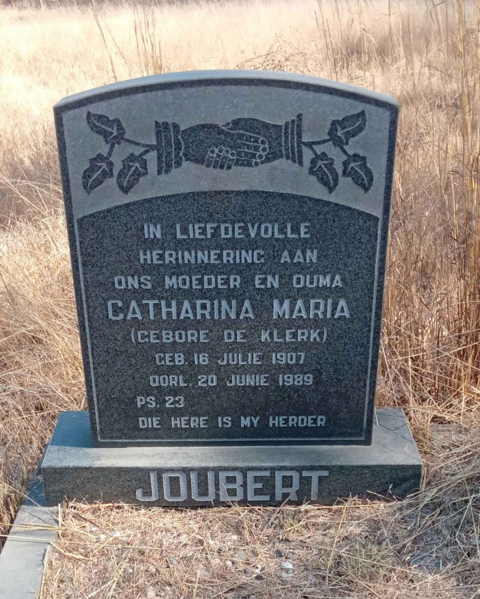 JOUBERT Catharina Maria nee DE KLERK 1907-1989