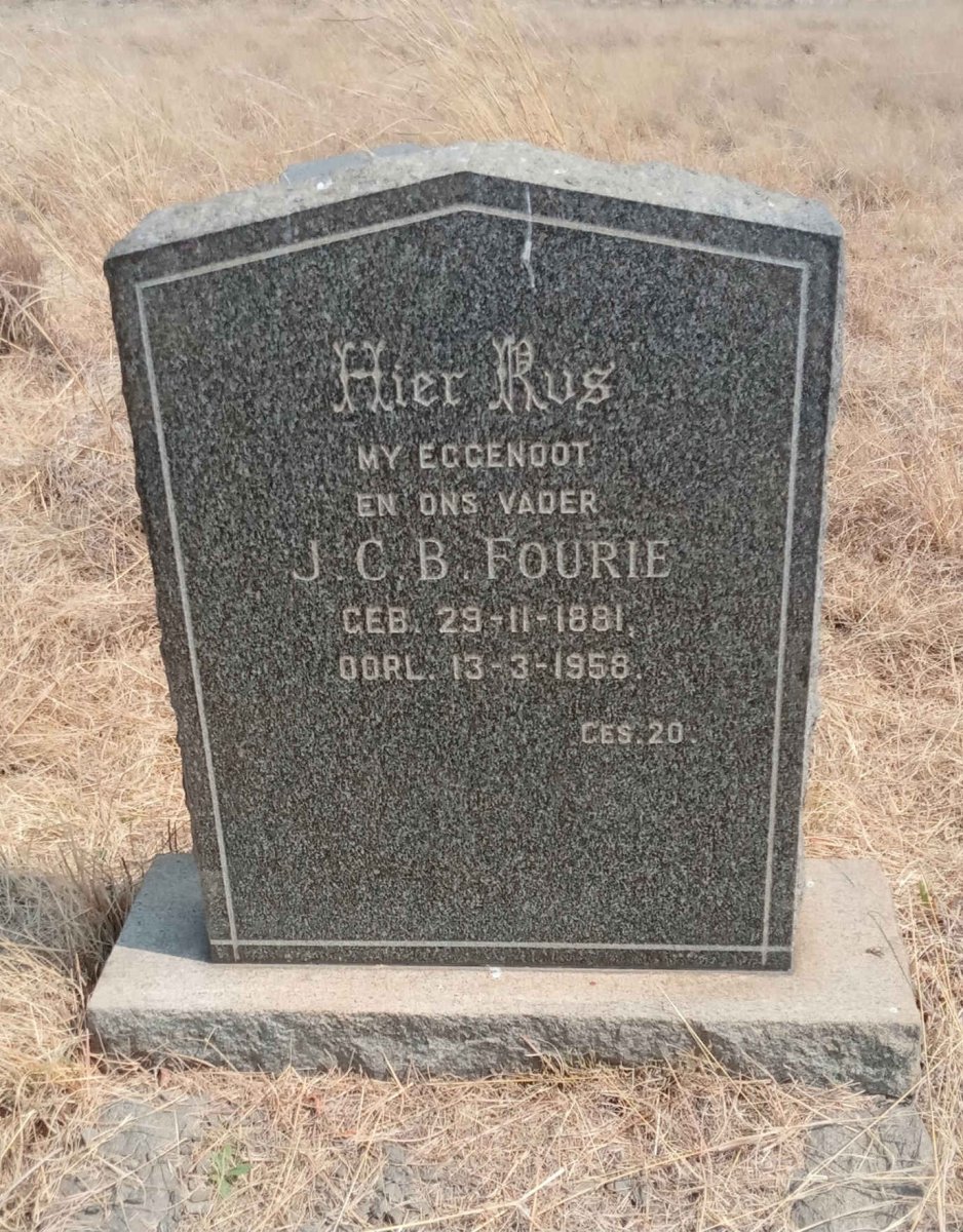 FOURIE J.C.B. 1881-1958