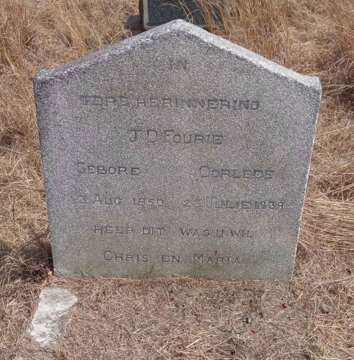FOURIE J.D. 1850-1939