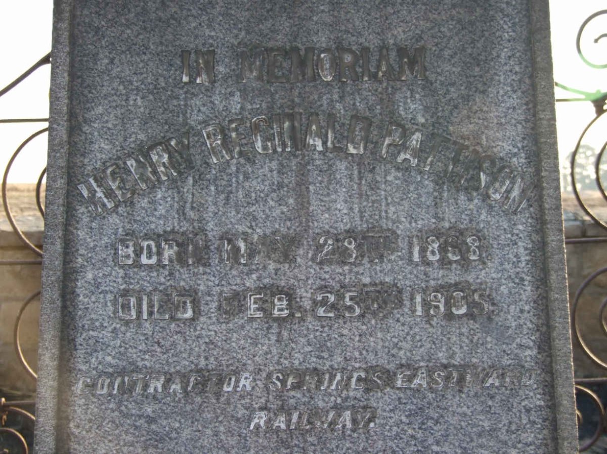 PATTISON Henry Reginald 1868-1905