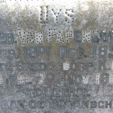 UYS Catharina Johanna Helena nee VAN PAPENDORP 1850-1918