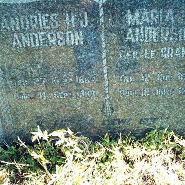 ANDERSON Andries H.J. & Maria LE GRANGE