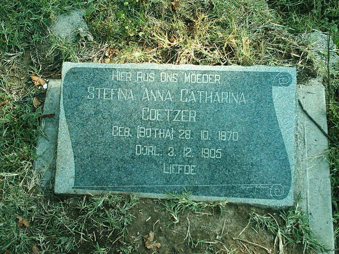 COETZER Stefina Anna Catharina 1870-1905