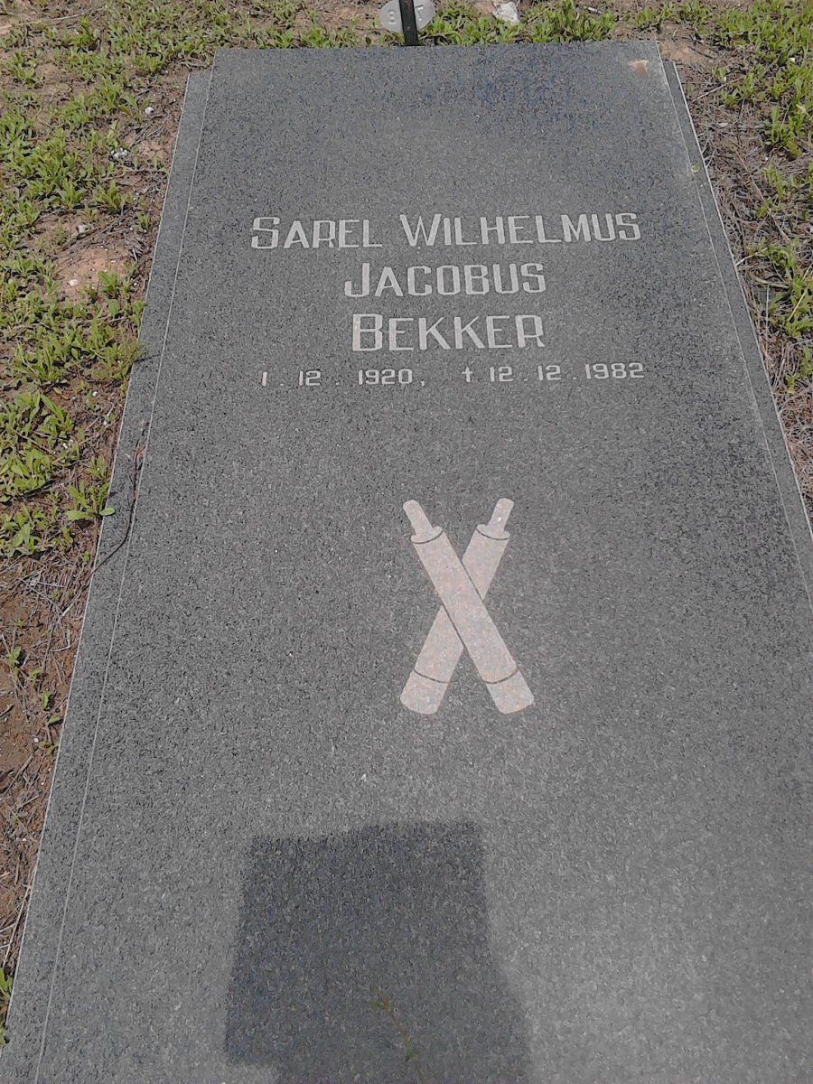 BEKKER Sarel Wilhelmus Jacobus  1920-1982