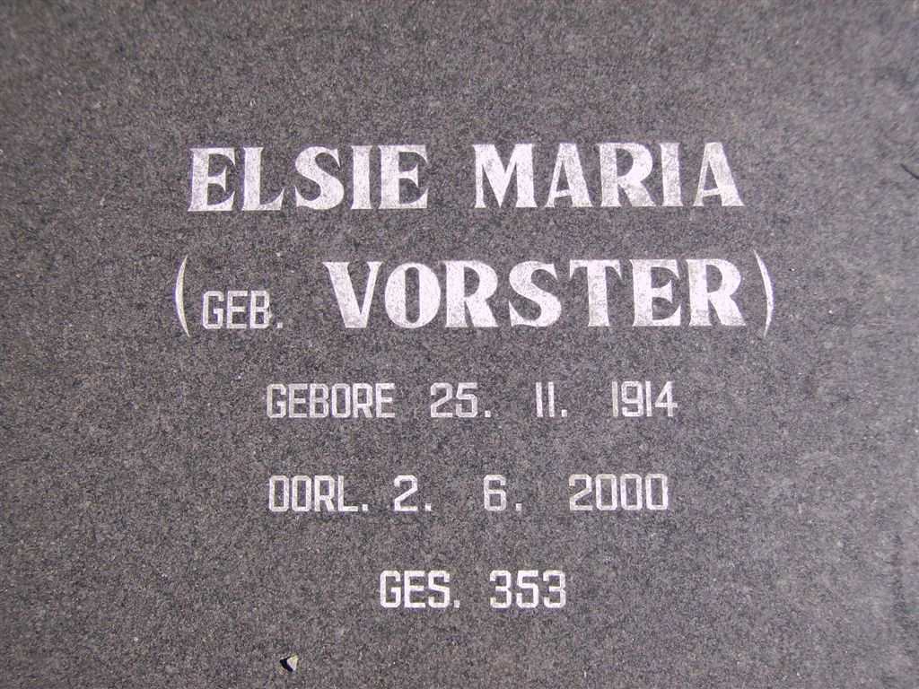 BOSHOFF Elsie Maria nee VORSTER 1914-2000