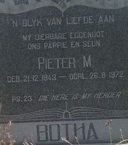 BOTHA Pieter M. 1943-1972