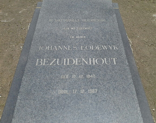 BEZUIDENHOUT Johannes Lodewyk 1940-1987