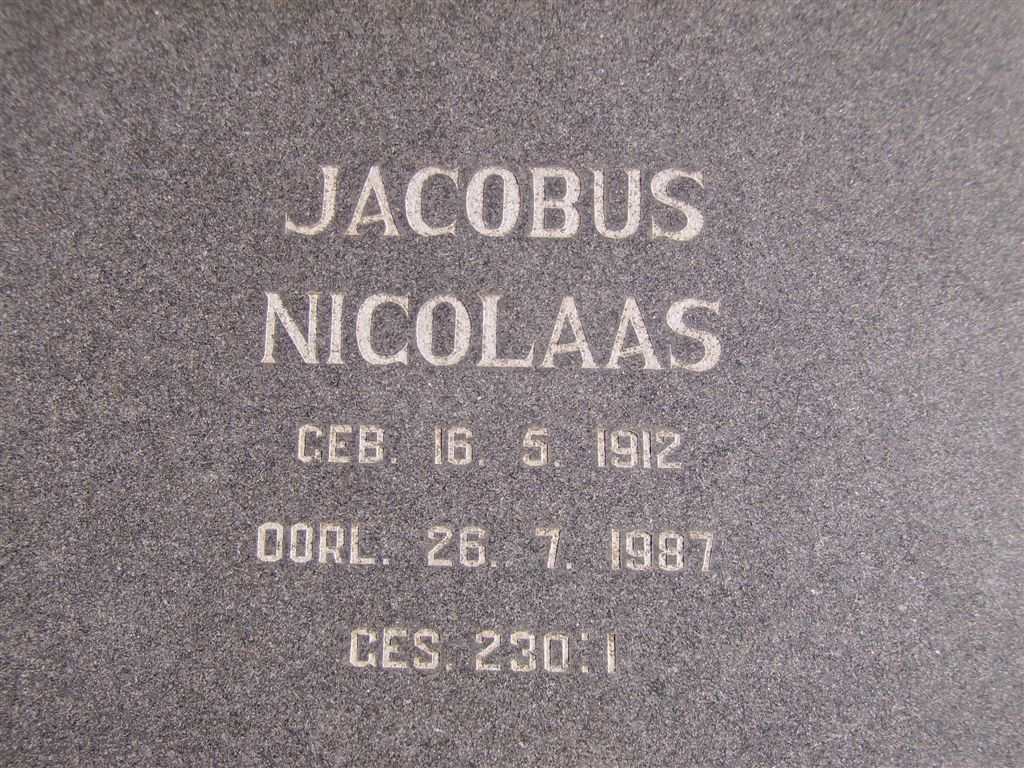 BOSHOFF Jacobus Nicolaas 1912-987