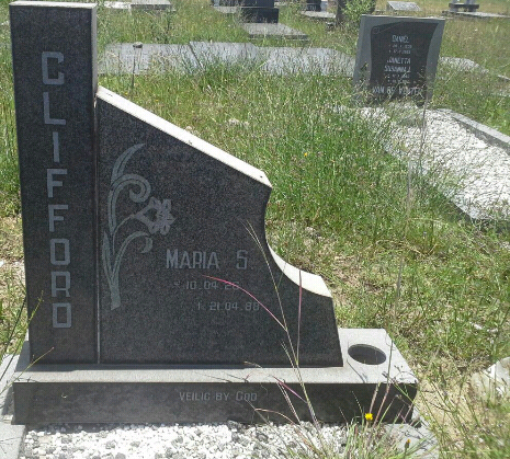 CLIFFORD Maria S. 1926-198?