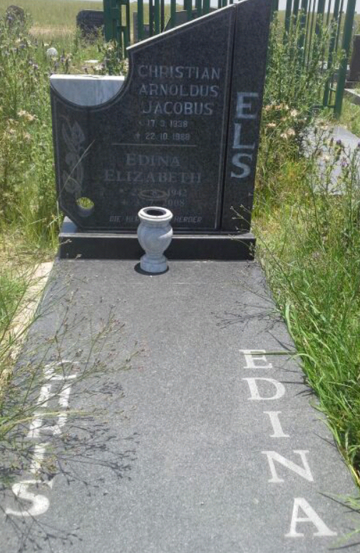 ELS Christian Arnoldus Jacobus 1938-1988 &amp; Edina Elizabeth 1942-2008
