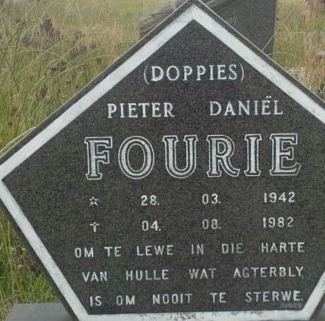 FOURIE Pieter Daniel 1941-1982