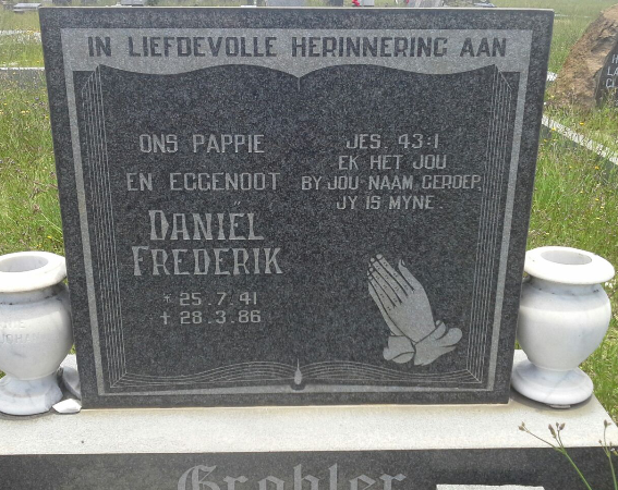 GROBLER Daniel Frederik 1941-1986