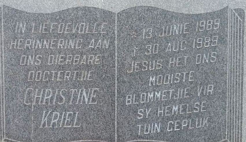 KRIEL Christine 1989-1989