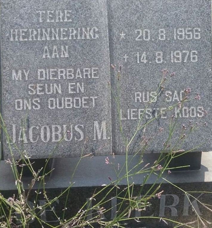 KLERK Jacobus M., de 1956-1976