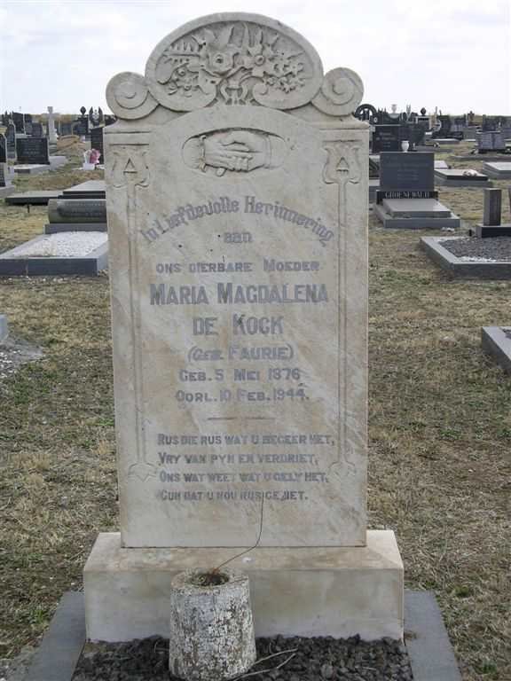 KOCK Maria Magdalena, de neé FAURIE 1876-1944