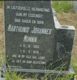 MUNNIK Marthunis Johannes 1923-1976