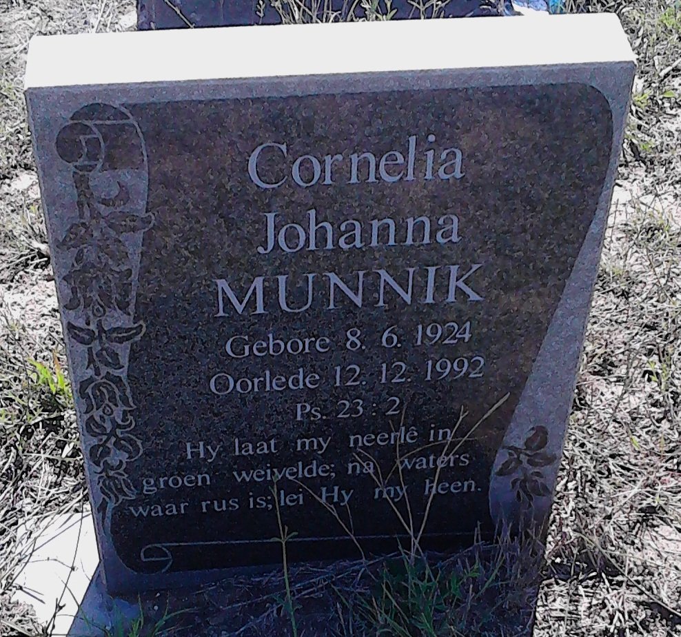 MUNNIK Cornelia Johanna 1924-1992