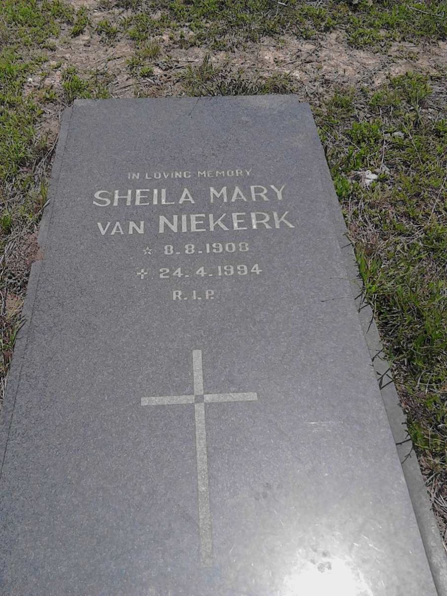 NIEKERK Sheila Mary, van 1908-1994